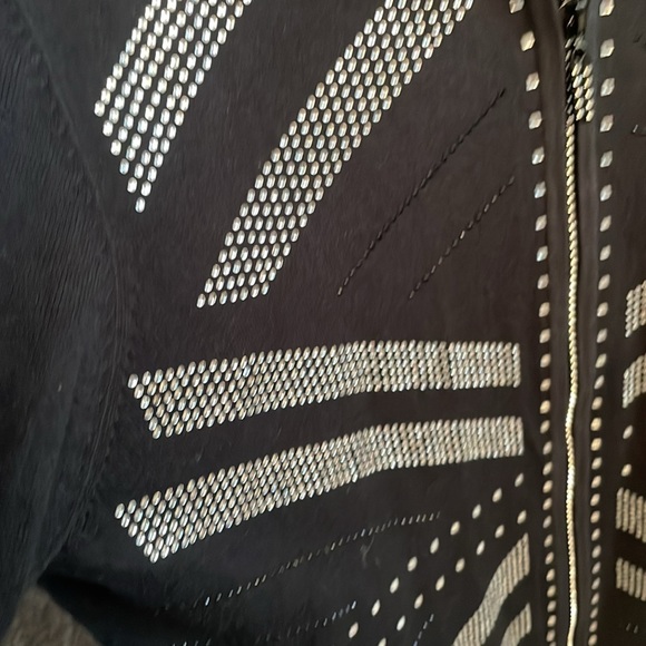 Black Studded Women's cardigan sweater size large.  Brand new never worn - Picture 7 of 8